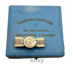 WWI Medal Imperial Silver Merit Medal And Ribbon Bavarian Industry Cased