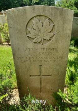 WWI Royal Canadian Army British War Medal Pvt AJ SWICK Nova Scotia Regiment