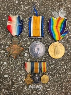 WWI Royal Navy HMS Minotaur Jutland Medal Group Trio w Minis
