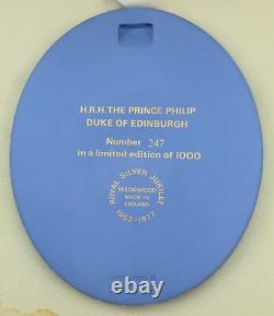 Wedgewood Silver Jubilee HRH Duke of Edinburgh Jasper Medallion No. 247/1000