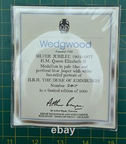 Wedgewood Silver Jubilee HRH Duke of Edinburgh Jasper Medallion No. 247/1000