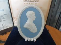 Wedgwood Jasperware HRH Charles Prince of Wales Portrait Medallion LE 3,000 1977
