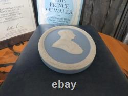 Wedgwood Jasperware HRH Charles Prince of Wales Portrait Medallion LE 3,000 1977