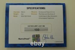 William & Kate 2014 Royal Tour 2oz SILVER Hallmarked NumisProof Colour Medallion