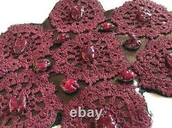 Women belt faux leather italian fashion luxury royal macrame embroidered flowers