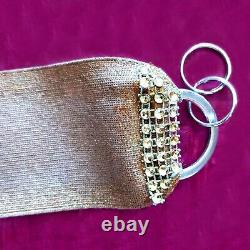 Women belt italian brand rhinestone royal crystals golden beads designer sequins