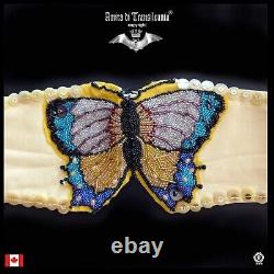 Women belt italian brand royal griff designer beads sequins rhinestone butterfly