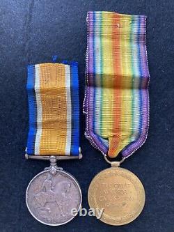 World War 1 British War & Victory Medal-Pte J D Jones Royal Welsh Fusiliers KIA