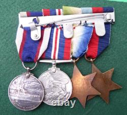 Ww11 British Naval Royal Fleet Reserve Long Service Medal Group Of 4