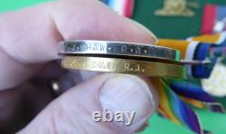 Ww1 1914/15 Star Medal Trio & Imperial Service Medal Royal Garrison Artillery