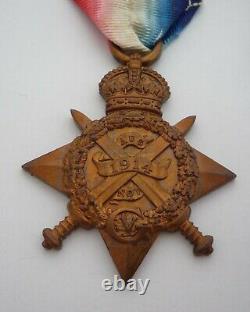 Ww1 1914 Star Medal Trio Anson Battalion Royal Naval Division Kia Gallipoli