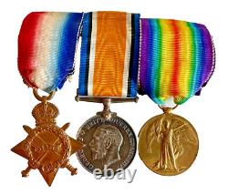 Ww1 British Medal Trio Period Mounted With Original Ribbons. Royal Fusiliers
