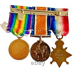 Ww1 British Medal Trio Period Mounted With Original Ribbons. Royal Fusiliers