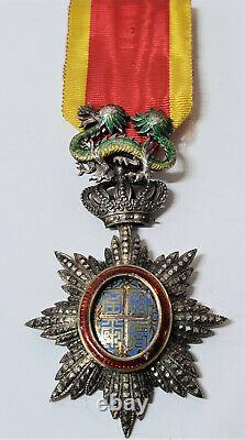 Ww1 Era Imperial France Annam Order Of The Dragon Medal Award Knight Grade
