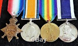 Ww1 Hmas Sydney Emden Action British Royal Navy Medal Group Of 5 With Badges