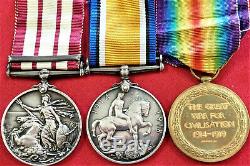 Ww1 Medal Trio Royal Naval Marine Light Infantry Scarratt Ngsm Persian Gulf