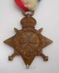 Ww1 Officer 1914 15 Star Medal Trio 10th Royal Fusiliers Stockbrokers Wounded