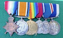 Ww1 Ran Royal Yacht Victoria & Albert Long Service Coronation Medal Group