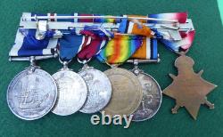 Ww1 Ran Royal Yacht Victoria & Albert Long Service Coronation Medal Group