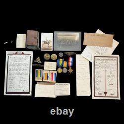 Ww1 Royal Artillery Medal Trio Rsm E G New Archive Warrant Notebook Photos