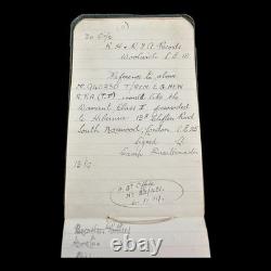 Ww1 Royal Artillery Medal Trio Rsm E G New Archive Warrant Notebook Photos