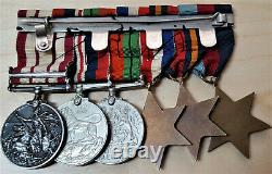 Ww2 Burma, France & Germany, Palestine Royal Navy Medal Group Signaller Bradford