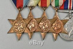 Wwii British Royal Navy 6 Medal Group To W. H. Adams, Rn Hms Woolich