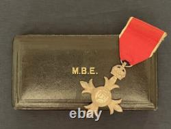 Wwii Totally Original Mbe Medal Award And Case Of Issue