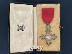 Wwii Totally Original Mbe Medal Award And Case Of Issue