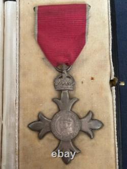 Wwii Totally Original Mbe Medal Award And Case Of Issue