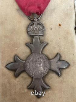 Wwii Totally Original Mbe Medal Award And Case Of Issue