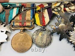 Y5553 KUNSHO Medal set military hanging clasp Imperial Japan Army WW2 vintage