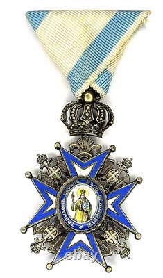Yugoslavia Order of St Sava V Class Silver Gilt Enamel Medal Decoration